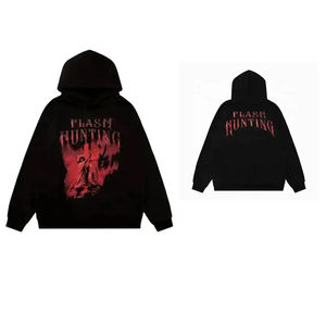 Sudadera con Capucha Estilo Urbano para Hombre, Impresión Personalizada DTG, Estilo Vintage Desgastado, Lavado Ácido, Decoloración Solar, con Pedrería - Product Image 5