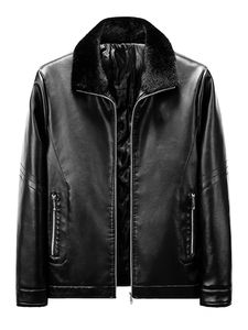 Nouvelle mode pour hommes Veste de motard en cuir et toile Veste de motard style High Street - Product Image 2