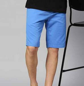 Wide Leg Shorts Two Pockets loose Fit cotton <b>jeans</b> men shorts wholesale prize logo printed on it embroidered logo - Product Image 4