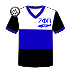 Zeta Phi Beta Soror Ropa de mujer de alta calidad Camisas de mujer al por mayor Manga corta Moda Unisex Cuello en V Camisetas de mujer - Product Image 1