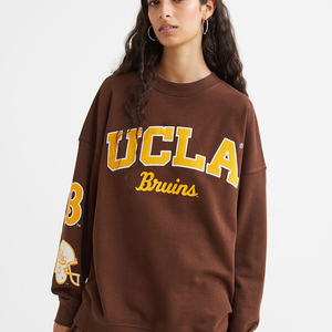 Sudadera informal de invierno, sudadera básica de cuello redondo para mujer de gran tamaño, sudadera - Product Image 1