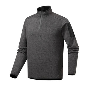 Sudadera de Forro Polar para Hombre, Modelo Delgado para Otoño e Invierno, Estilo Moderno, Cuello Alto, Media Cremallera, Manga Larga - Product Image 2