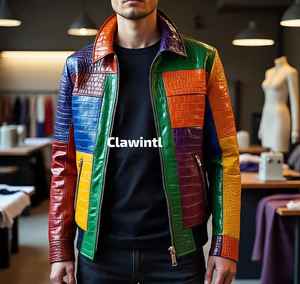 Blouson aviateur d'hiver en peau de mouton sur mesure de luxe |   Col montant |   Fournisseur OEM/ODM |   Usine de vente en gros - Product Image 5