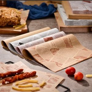 Diseño de logotipo impreso personalizado Papel de regalo de alimentos impreso en blanco y revestimientos de bandejas de alimentos Papel de regalo de aperitivos a prueba de grasa - Product Image 5