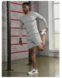 Estampado ajuste contraste talla grande más tamaño 2 piezas conjuntos pantalones cortos de secado rápido - Product Image 6