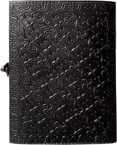 Wolf Design Luxury A3 Business Notebook Logotipo personalizado Impreso Piedra única Cuero negro suave Tapa dura Sillín Costura Organizador - Product Image 3