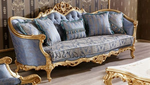 Muebles nuevos, sofá de lujo, 3 plazas, color dorado y tallado, PRODUCCIÓN DE FÁBRICA personalizada hecha a mano - Product Image 3