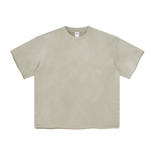 T-shirt basique en coton pour homme, uni, finition lisse, OEM, marque privée - Product Image 2