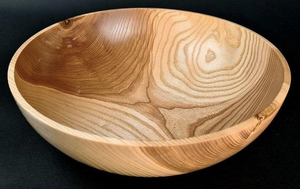 Tazón de ensalada de madera hecho a mano con acabado pulido liso, para frutas, pasta, estilo rústico, para servir en la cocina, decorativo, natural, centro de mesa - Product Image 2