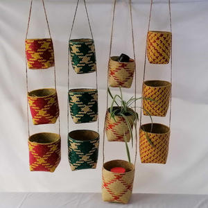 Cesta colgante de pasto marino para frutas y verduras, organizador, estante de almacenamiento tejido a mano - Product Image 6