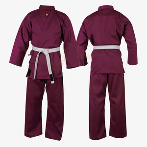 Uniforme de Karate Morado, 100% Algodón, Transpirable, Corte Regular, Unisex para Adultos, Ropa de Artes Marciales - Product Image 1