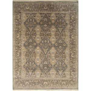 Tapis en laine noués à la main Gulnar grande surface, motif floral gris et noir pour la décoration de la maison, du salon et du couloir EPR-18 - Product Image 1
