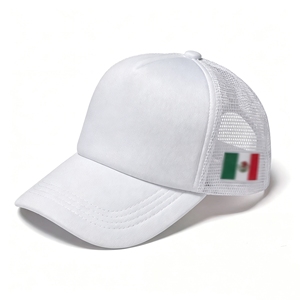 Gorra Trucker de Malla con Parche de la Bandera de México Estilo Selección Nacional, Bordado 3D Común, Unisex, Ajustable, para Exteriores, Protección Solar, Venta al por Mayor - Product Image 5