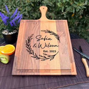 Tabla de Cortar de Madera de Olivo para Cocina, Tabla de Cortar Pequeña de Madera de Olivo con Mango para el Hogar y la Cocina - Product Image 1