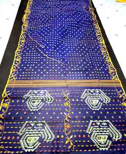 Exclusivo BLUE Dhakai Jamdani Sharee de alta calidad para mujeres JAMDANI FABRIC RED GREEN Golden Sky Blue de Bangladesh - Product Image 4