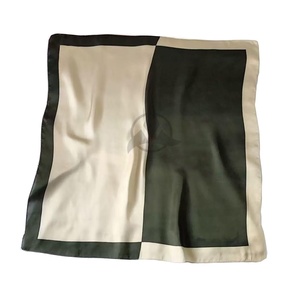 Sutil brillo borde hecho a mano bufanda de seda étnica de longitud larga patrón Floral 100% seda personalizado impreso multifuncional al por mayor - Product Image 6