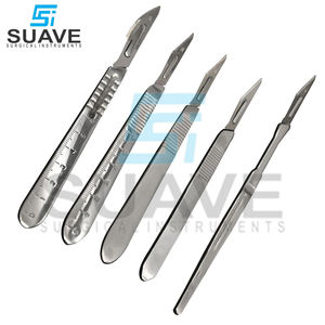 Instrumento quirúrgico SUAVE con cuchillas y mangos de bisturí quirúrgico de acero inoxidable con impresión de logotipo personalizado - Product Image 2