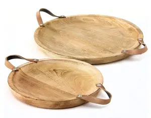All'ingrosso cucina su misura rettangolare cena caffè tè cibo pane Picnic in legno di bambù vassoi con maniglie