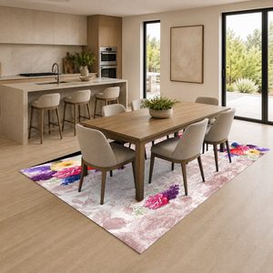 RUGS DEPOT LXDP-0550 Wholesale Multicolor Neutral Minimalist Designer Digital Printed Machine Washable Chenille Rug Non <b>Slip</b> - Product Image 4