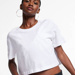 Algodón Poliéster Hecho Mujeres Crop Tops Camiseta Secado rápido Mejor precio Mujeres Crop Tops Camiseta para la venta - Product Image 3