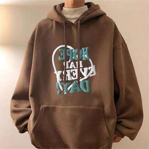 Sweat à capuche unisexe en coton de haute qualité avec mousse 3D pour l'hiver, design de logo personnalisé, sweat à capuche surdimensionné lourd pour homme - Product Image 3