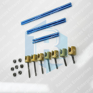 Système de vis pédiculaires en titane polyaxiales et monoaxiales pour usage vétérinaire et humain, kit complet, approuvé CE ISO, manuel, réutilisable - Product Image 2