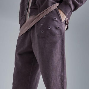 Alta calidad bordado 100% algodón último lavado Joggers nueva llegada al por mayor logotipo personalizado en blanco ácido lavado pantalones de los hombres - Product Image 6