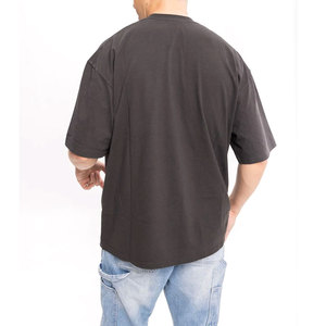 ¡Novedad de 2025! Camiseta de cuello redondo de alta calidad para hombre, 100% de algodón, manga corta para estampado abullonado, ropa de verano con patrón sólido - Product Image 5