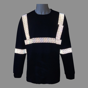 เสื้อยืดผู้ชายสะท้อนแสงแขนยาวเสื้อทำงานโพลีเอสเตอร์100% ความปลอดภัยมองเห็นได้ชัดเจน - Product Image 1