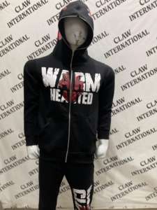 Sweats à capuche entièrement zippés et pantalons de survêtement évasés à plis Ensemble de survêtement deux pièces en coton personnalisé imprimé bouffant pour femmes Survêtement unisexe pour hommes - Product Image 5