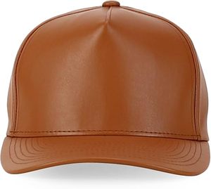 Trendy Urban PU Leather Baseball <b>Cap</b> Structured High Profile 5 Panel <b>Cap</b> Custom Embroidery Hip Hop Leather <b>Hat</b> - Product Image 4