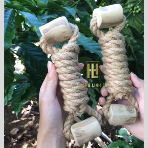 Jouet à mâcher pour chien en bois de café 100% naturel de haute qualité avec corde, sûr pour les chiens / Jouet à mâcher pour chien en bois de café avec corde en noix de coco - Fabrication VIETNAM - Product Image 2