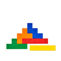 Jeu de pentominoes arc-en-ciel 0-24 mois+ - Jeu éducatif Montessori avec licorne lumineuse - Mathématiques - Unisexe - Plastique sain - U.S.L.