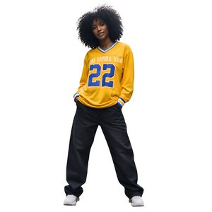Camiseta de Manga Larga Sigma Gamma Rho Dorada para Mujer, Camiseta con Letras Griegas SGR, Top Deportivo, Ropa de Sororidad - Product Image 3