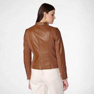 Nouveau Designer veste femmes 2024 Original respirant en peau de mouton en cuir taille personnalisée en cuir mode vestes femmes - Product Image 6