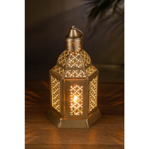 โคมไฟโมร็อกโกขนาดเล็ก งานเหล็กทำมือ ลายฉลุสีทอง สำหรับตกแต่งบ้าน สวน โต๊ะทำงาน แขวนได้ ปรับแต่งได้ ขายดี - Product Image 3