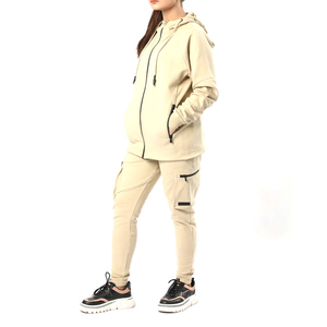 Material transpirable y suave hecho chándales de mujer precio razonable de alta calidad chándal con cremallera para mujer - Product Image 2