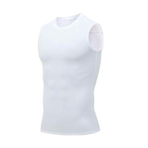 Formation Singlet Chemises D'entraînement 100% Polyester OEM Personnalisé Sport Personnalisé Plain Heavyweight logo O Cou Haut Blanc Surdimensionné - Product Image 5