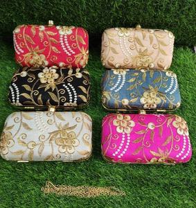 กระเป๋าคลัทช์งานปัก lucknowi ทำมือสวยงาม - Product Image 2