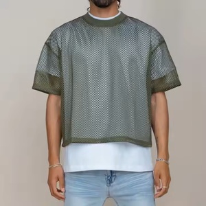 Camiseta de fútbol personalizada para hombre, camiseta de corte holgado de malla 100% de poliéster cortada y cosida, camiseta recortada de fútbol para hombre, Unisex - Product Image 1