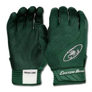 OEM Custom Logo Print Goatskin Leather Baseball Batting Gloves Breathable Anti Shock Professional Unisex Softball Batting Gloves - Product Image 4