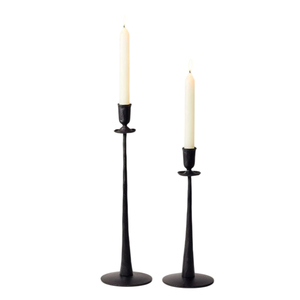 Set Of 2 Candlestick Made Of Metal Iron Black Powder Coasted Candlestick <b>Christmas</b> Festive Dinning Table Candle Holder For <b>Sale</b> - Product Image 1