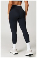 Leggings Deportivos Personalizados al por Mayor para Mujer, con Bolsillo, Cintura Media, Costuras Visibles, Transpirables, Antibacterianos, de Algodón/Bambú