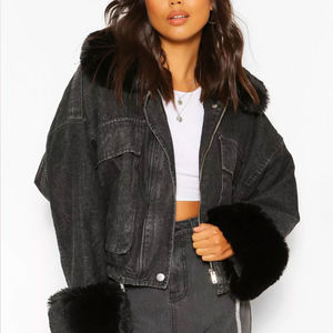 Chaqueta Vaquera para Mujer 2025, Precio Económico al por Mayor, Forro de Algodón Transpirable, Manga Larga, Estilo Vintage, Personalizable - Product Image 1