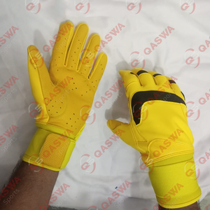 Professional Leather Baseball Batting Gloves with <b>Hook</b> & Loop Closure Right/Left Hand Durable for Training - Product Image 1