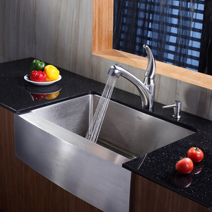 Évier de cuisine à rebord intégré 27 pouces à cuvette unique Undermount SUS304 en acier inoxydable finition satinée CUPC répertorié - Product Image 2