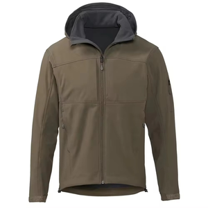 Chaquetas de Invierno Impermeables y Transpirables Personalizadas para Hombre, Chaqueta de Senderismo Softshell para Exteriores con Capucha - Product Image 1
