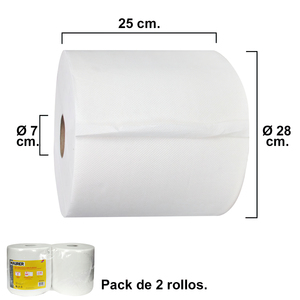 Rotolo di Asciugamani Industriali per Mani, 800 Utilizzi per Rotolo (2 Rotoli) - Product Image 1