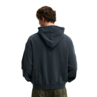Sweat à capuche streetwear pour homme avec logo personnalisé, hiver, haute qualité, épais, fermeture éclair, coupe régulière, épaules tombantes, polaire, 100% coton