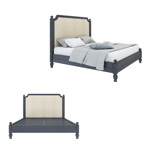 Marysville ใหม่เตียงแพลตฟอร์มหัวเตียงสูงหุ้มเบาะไม้มะฮอกกานีคุณภาพสูงสำหรับโรงแรมและวิลล่าสำหรับขายจากประเทศอินโดนีเซีย - Product Image 4